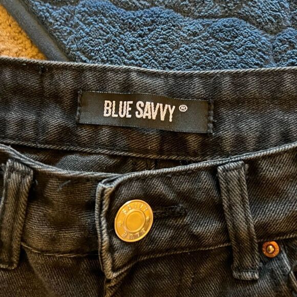 Blue savy black raw hem jeans 5/27 - Picture 6 of 8